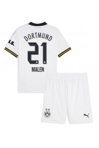 Fotbalové Dres Borussia Dortmund Donyell Malen #21 Dětské Třetí Oblečení 2024-25 Krátký Rukáv (+ trenýrky)